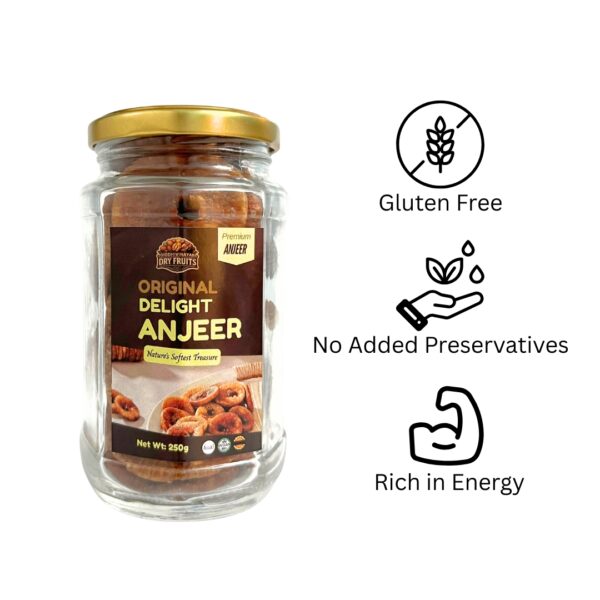 Premium Dried Anjeer 250g | Soft & Naturally Sweet Figs | Fiber-Rich, Nutritious Superfood | Plant-Based & Gluten-Free - Image 5