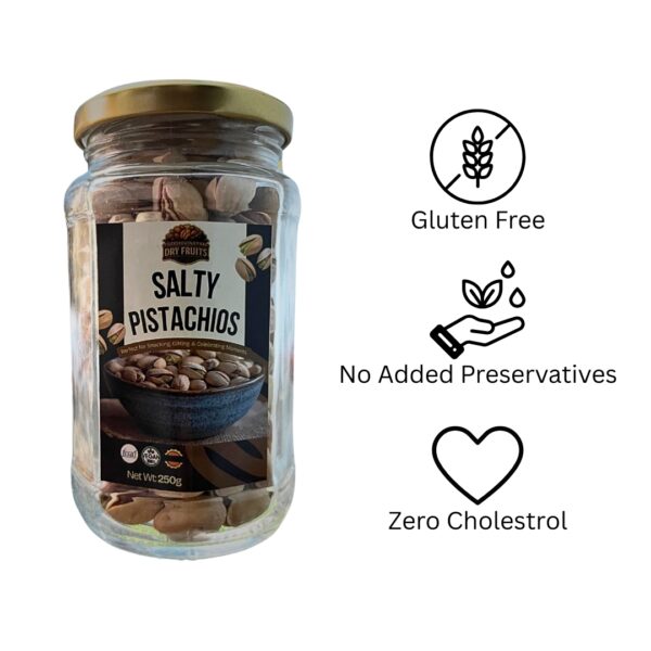Premium Pistachios 250g | Roasted & Crunchy Nuts | Protein-Packed, Heart-Healthy Snack | Gluten Free - Image 5